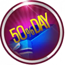 50% Day-День неограниченного бонуса!